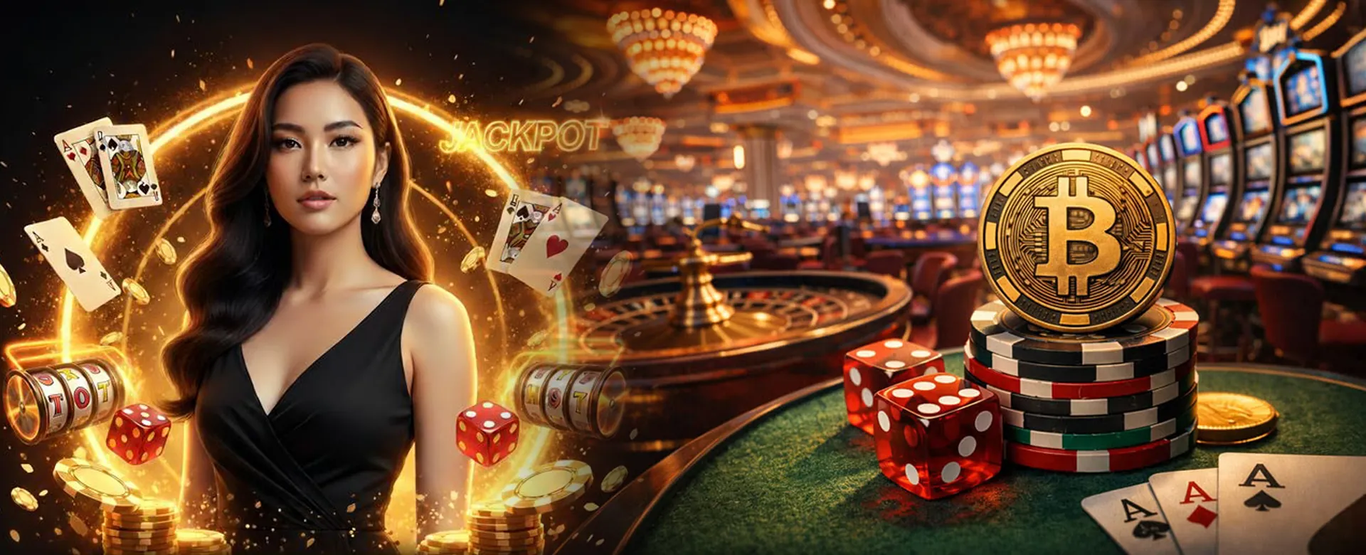 7game online casino lobby with golden accents